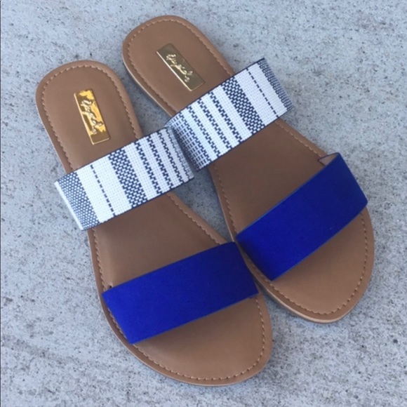 ⭐️Blue Slip on Sandals, Flats - Picture 4 of 4